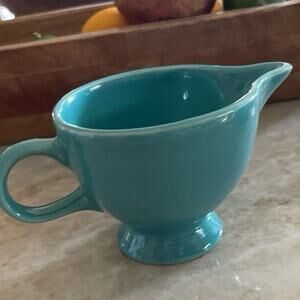 Fiesta ware turquoise creamer